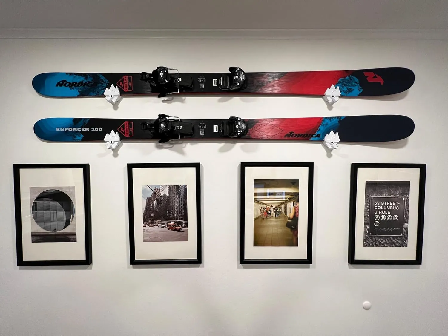 Wall Mounts, Winter Sports Storage (True White) Snow Ski hierarchy talented ball solder Wall Mount, Snow Skis Rack, Space Saver, Universal Ski 