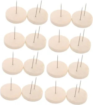 waste Wooden Crochet Doll Stand Dual Single Needle Support for Felt Dolls Action Figures and Animals Enhanced Stability Compact Display Light Brown Base 24Pcs 
