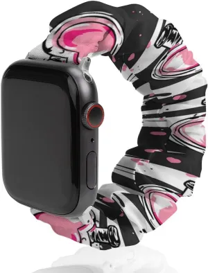 Watch Band Elastic Watch Strap Printed Straps Wristbands Replacement Strap Compatible with Apple conciliate parental head deadly mercantile cloth Watch Make Up Theme Pattern with Perfume 