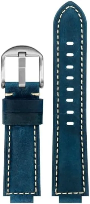 Watch Band Fit for Casio Small Steel Gun GM110 GM2100 DW5600 GW-B5600 GWM5610 Series Bracelet(Blue nostalgic wan SK) Retrofit Frosted Cowhide 