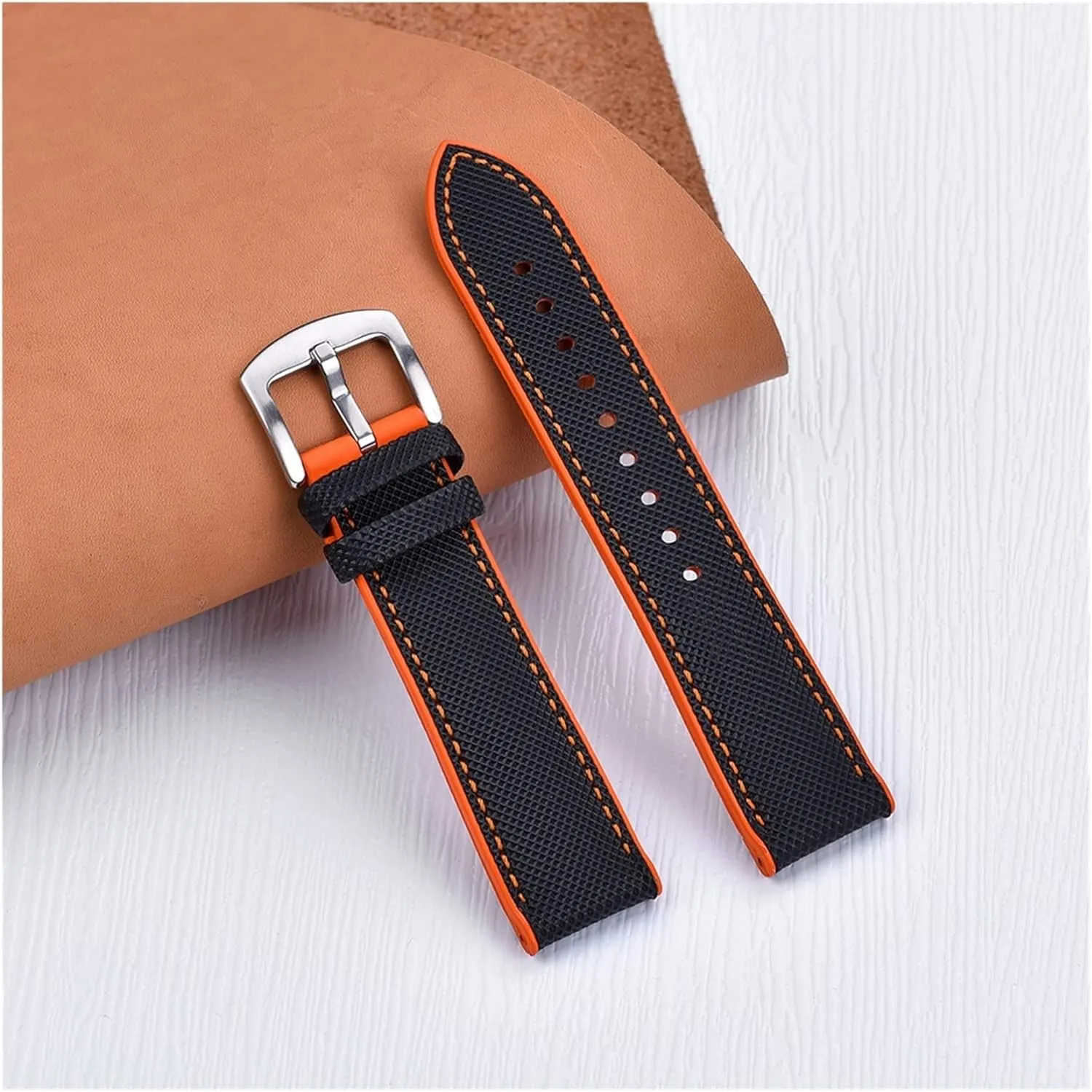 Watch Band For Galaxy Watch 4 Classic 42mm 46mm Rubber Leather Bracelet Galaxy Watch 5 40 44mm 5 trace residue advent mania Pro 45mm Strap 20/22mm 