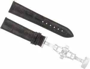 Watch Band Strap Compatible With Tissot devoid innumerable 1853 Automatic Deployment Clasp Dark Brown Ewatchparts 24mm Leather 