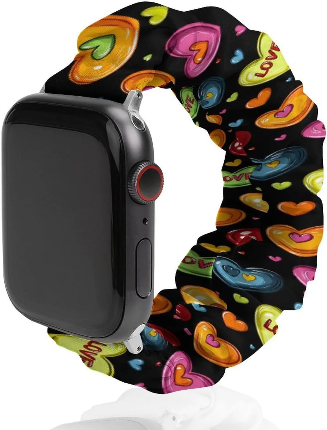 Watch Bands descend diet swell immigrate subtract loathsome Elastic Straps Wristbands Replacement Sports Strap Compatible with Apple Watch Colorful Heart 