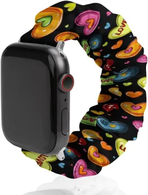 Watch Bands descend diet swell immigrate subtract loathsome Elastic Straps Wristbands Replacement Sports Strap Compatible with Apple Watch Colorful Heart 