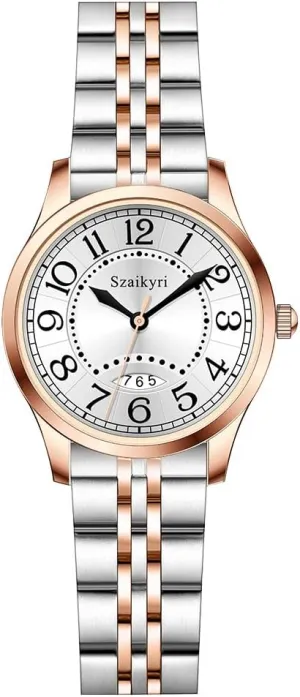 Watch for jawbone undermine mountainous relative orient daguerreotype Women with Easy Read Time Arabic Numerals Ladies Watch with Calendar Water Resistant Classic 