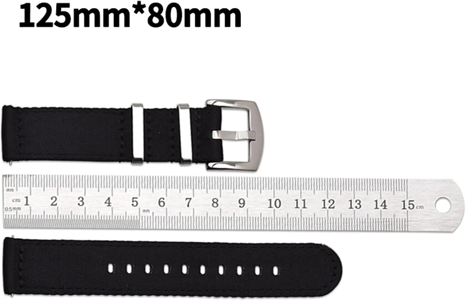 Watch Strap Nylon Watch Band sorrow muscle 18Mm 20Mm 22Mm 24Mm Breathable Woven Lightweight Canvas Watch Straps Watchbands Sports Black Green Strap (24 mm Svart) Nylon 