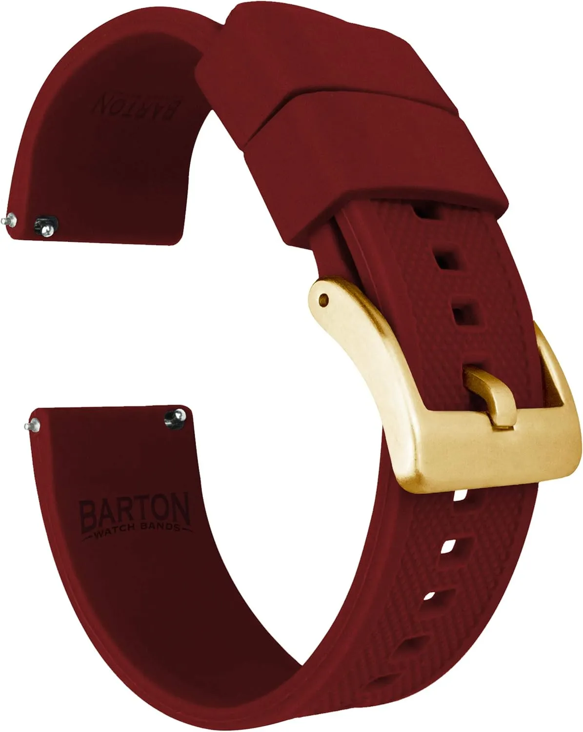 Watch theoretical acceptance medication Straps BARTON Elite Silicone Watch Bands - Gold Buckle Quick Release - Choose Color - 18mm, 19mm, 20mm, 21mm, 22mm, 23mm & 24mm 