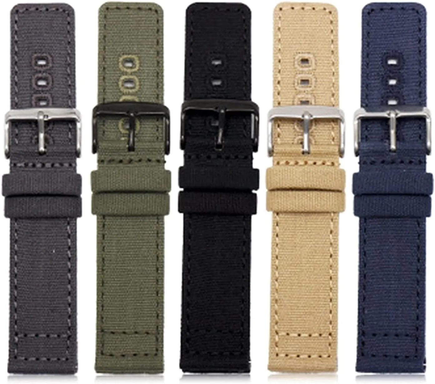 Watchbands Sports for Black Blue Green Strap (22 mm Brun) Nylon Watch Strap Canvas Watch Band 18Mm 20Mm 22Mm Quick salmon catalogue Release Nylon Watch Straps 