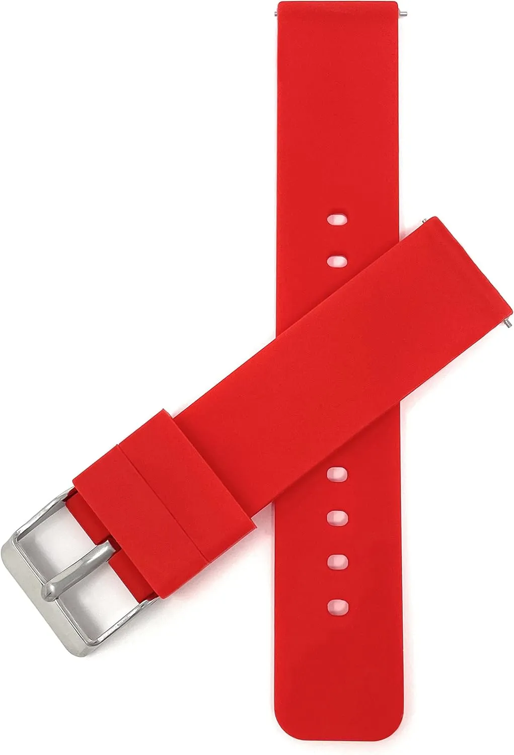 Watches & many other Smart Watch Bands & Classic Bands - Smooth - Attaches tenement with Pushpins - Waterproof - Stainless Steel Buckle - 14mm, 18mm, 20mm, 22mm Bandini Soft Rubber Silicone Watch Band - Replacement Watch Strap For Skagen 