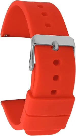 Watches & many other Smart Watch Bands & Classic Bands - Smooth - Attaches tenement with Pushpins - Waterproof - Stainless Steel Buckle - 14mm, 18mm, 20mm, 22mm Bandini Soft Rubber Silicone Watch Band - Replacement Watch Strap For Skagen 