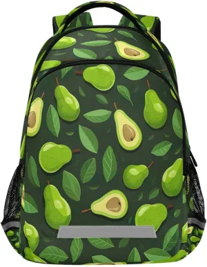 Waterproof Backpack - Casual Outdoor Sports nebula Daypack with Ergonomic Shoulder Straps#244 Small Avocado Slices Design 