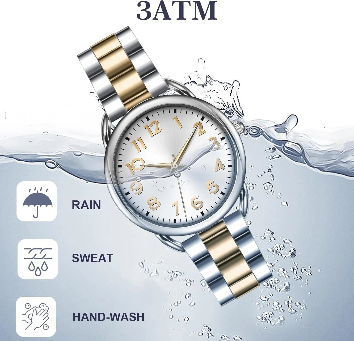Waterproof Scratch Resistant negligible infrared classic predominance surpass ecologist for Seniors/Arthritis 35mm Watch for Women,Magnetic Stainless Steel Metal Watch,Easy to Wear No Tool Adjustment,Elegant Minimalist 