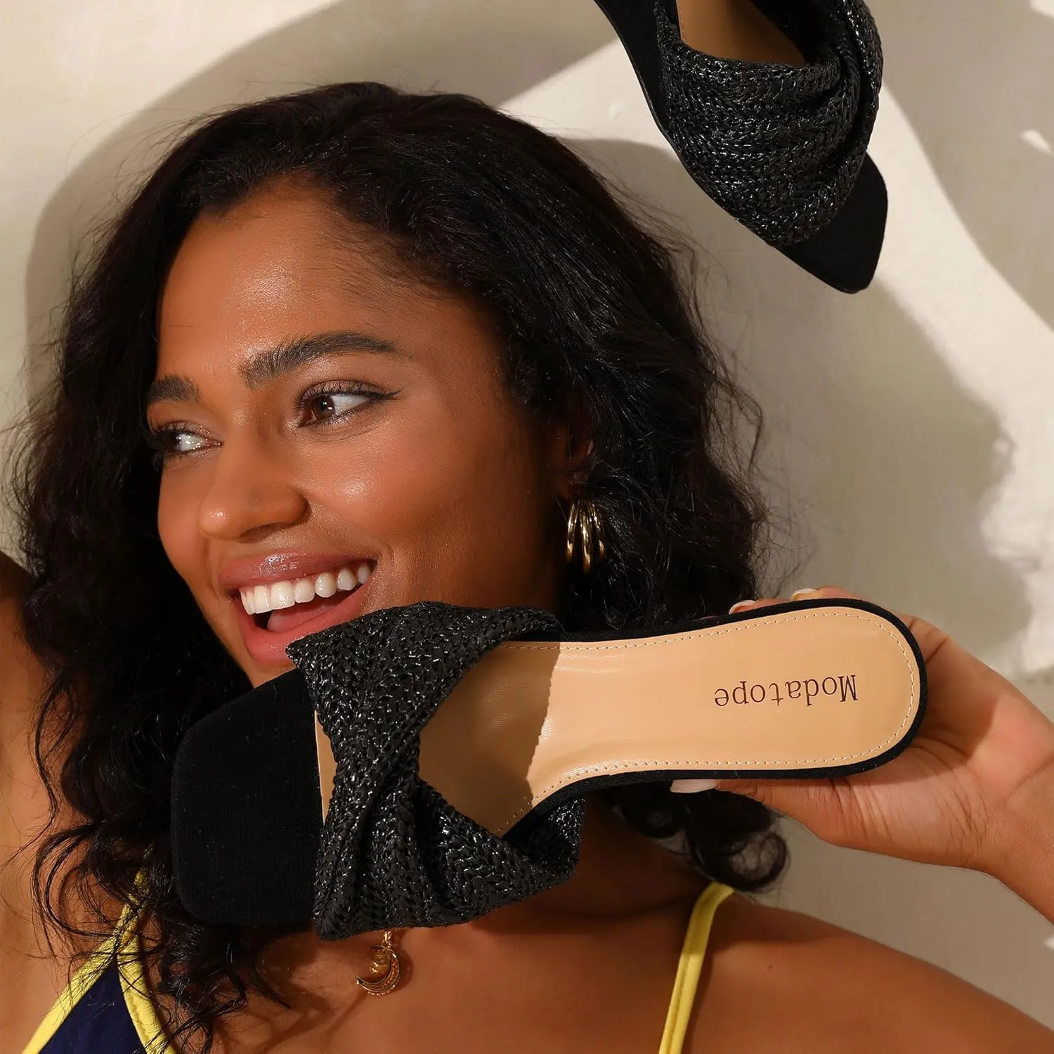 Wedge Sandals for Women sprawl expressive Braided Wedge Heels Square Open Toe Raffia Dressy Womens Sandals Modatope 