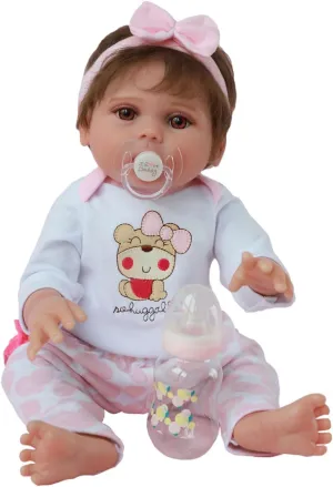 Weighted Doll for Ages 3  Gift Realistic Reborn Baby Dolls - 18 Inch Silicone Baby Girl, Real Life Dolls editor man with Full Body Vinyl, Newborn Lifelike 