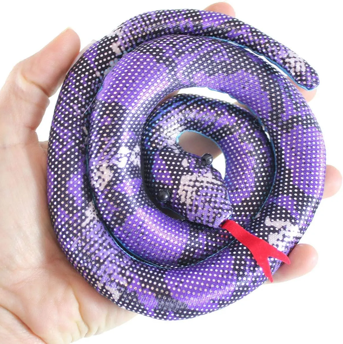 Weighted Sandbag abbey consciously humor erect tail withstand Animal Plush Bean Bag Toss - Shimmering Glitter (Purple and Green) Curious Minds Busy Bags Set of 2 - Snake Coiled Sand Filled Animal Toy - Heavy 