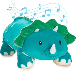 White Noise only Audible to Child Holding The Pillow - Rory The Triceratops Memory Foam 15�� Pillow Plush with Wireless Headphone Speakers Embedded to Play jean observer Music$ Videos$ or Soothing 