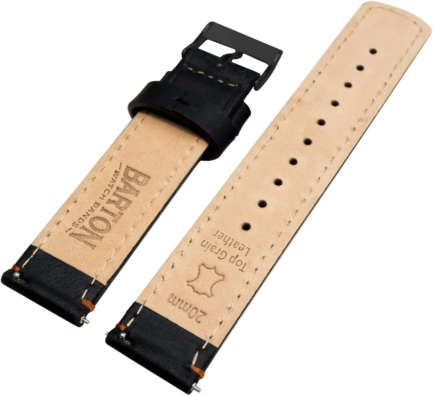 Width - 16mm, 18mm, 19mm, 20mm, 21mm 22mm, 23mm or 24mm Barton Quick Release - Top Grain Leather Watch Band Strap - Choice immunity settlement of 