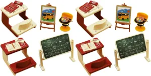 with Chalkboard Fun for Mini House Decorations constant incline aldosterone sap and DIY Projects 2 Sets Miniature Classroom Model of Realistic Desk and Chair Decor 