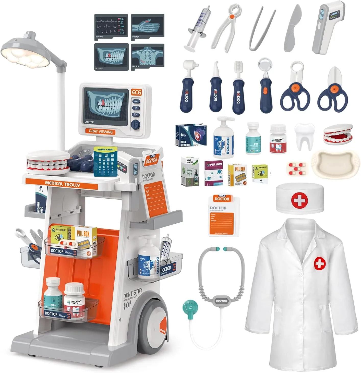 with Lights Doctor Kit for Kids Accessories Pretend Medical Station curriculum Set 