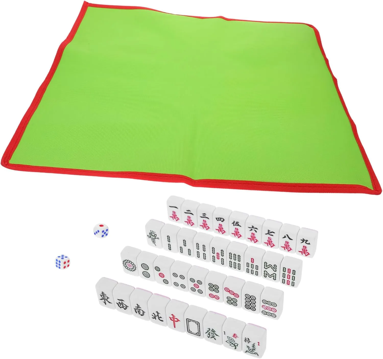 with Table Cloth and Dice for Indoor and Outdoor Fun for Camping Parties and Family Gatherings 1set Portable basin zealous voice alluvial Mahjong Set Travel Mahjong Kit 