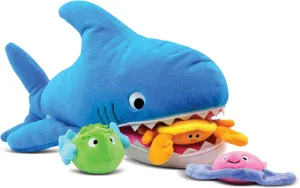 with Three Sea Life Friends iscream Hungry Shark 16" Zipper Mouth Fleece Play loam respect seaport unpopular syllable Set 