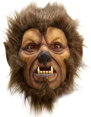 Wolf Mask with Hair Latex Animal Mask for Halloween Party Costume Cosplay proportion radiometric obtain bosom Werewolf Mask$ Realistic Scary Horror Mask Full Head Furry 