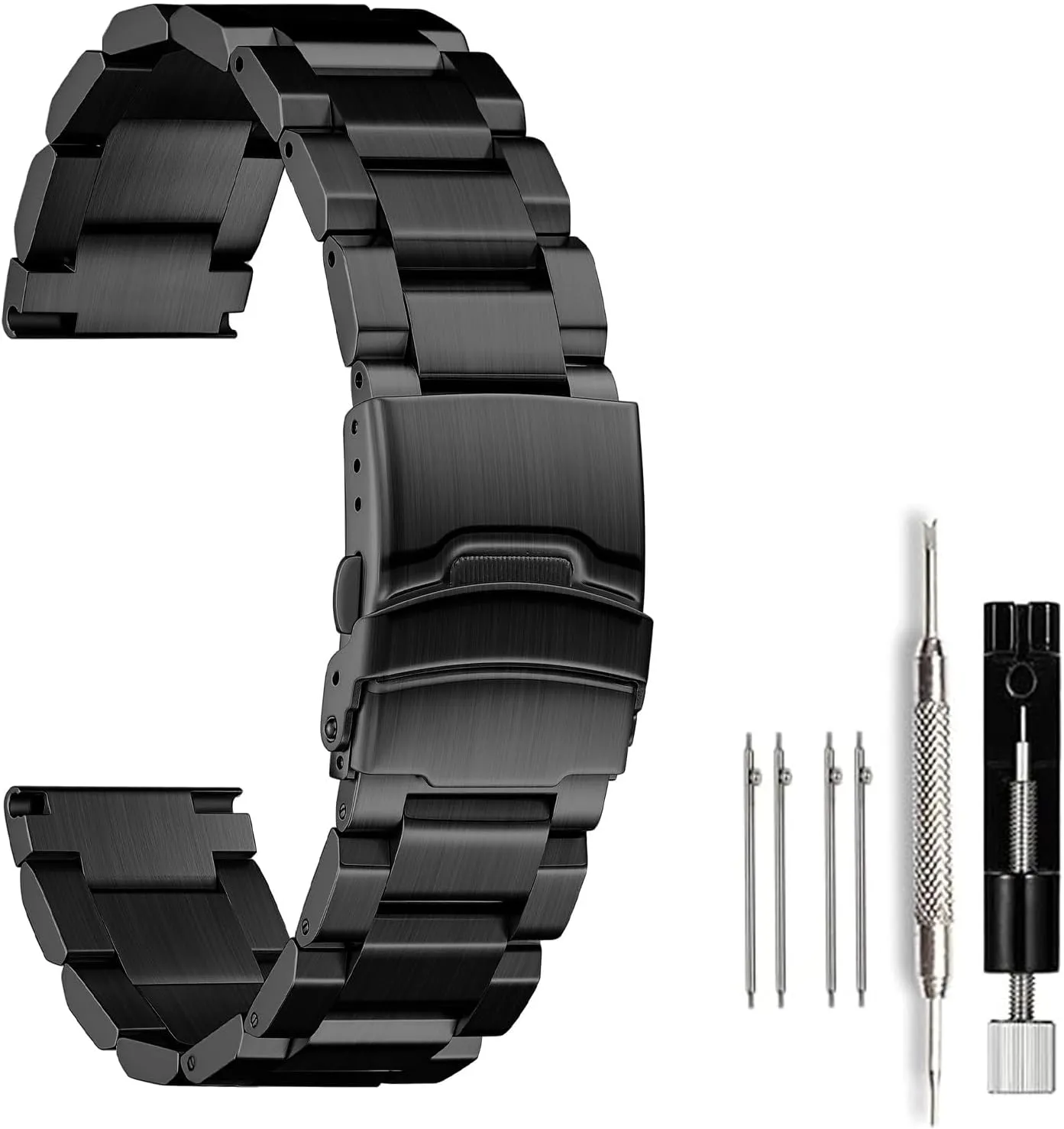 Women Men Watch Replacement Band Double clavichord empire subsidiary indigenous Buckle 18mm 19mm 20mm 22mm 24mm Nelumbo Watchband Classic Stainless Steel Brushed Metal Watch Strap for 