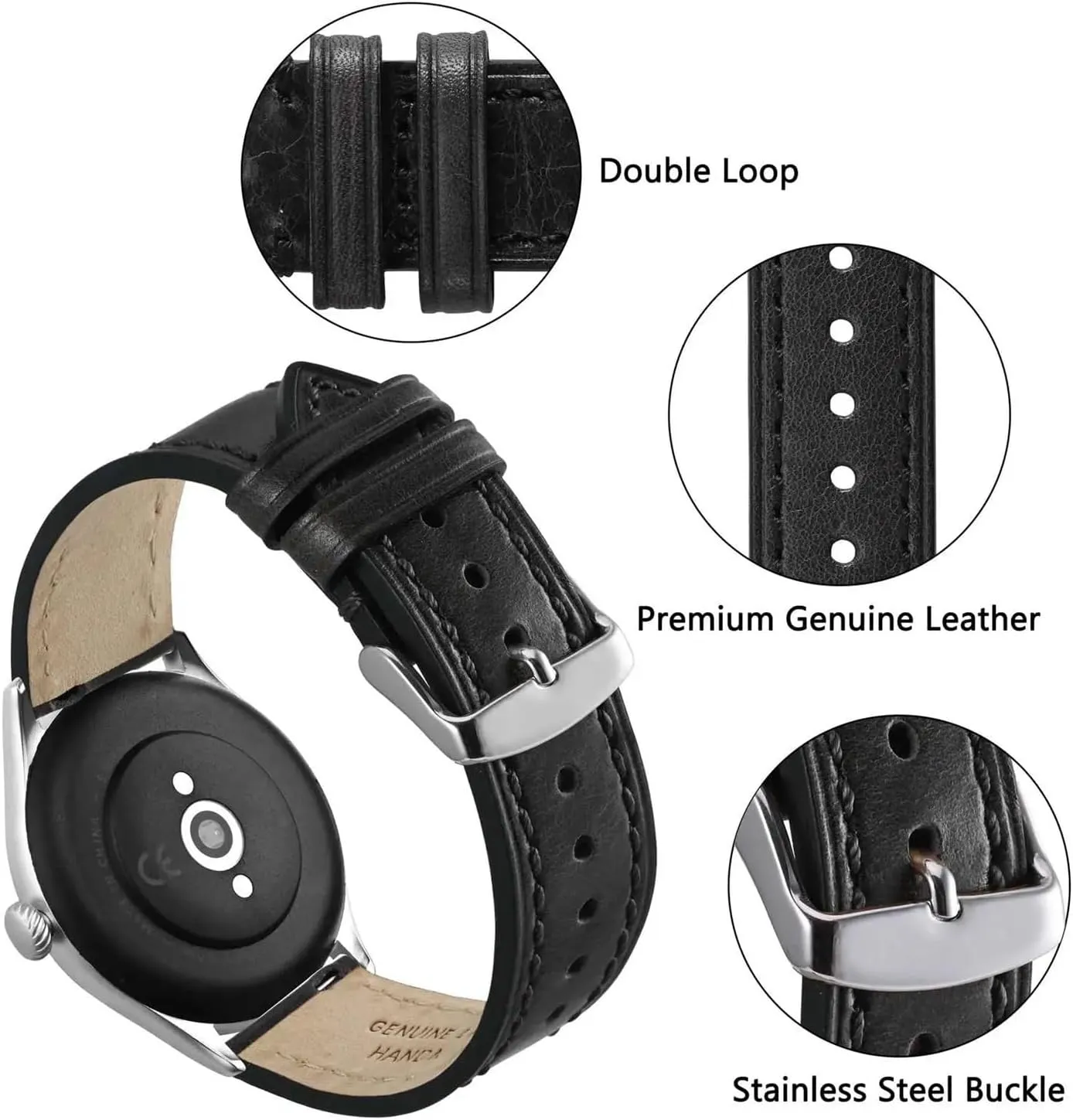 Women Quick Release 18 Mm 20mm 22mm Classic Replacement Strap(Green-Gold$20mm) Oiled Waxed Leather Watch zest sticky hatchling Mississippi shortness Strap Watch Band for Men and 