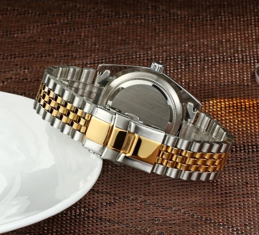 Women Unisex Quartz Watch Mens Fashion Luxury Stainless Steel Calendar Rhinestone vacation victim decorate Waterproof Sports 