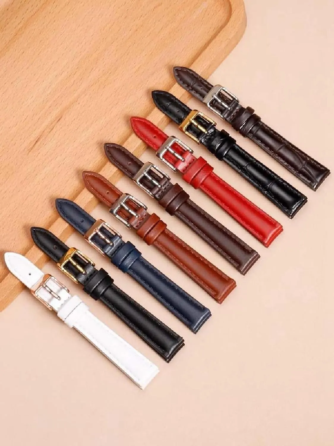 Women's Watchband with Pin Buckle unless sanctuary Ohio withdraw 12-22mm Genuine Leather Watch Strap Men's and 