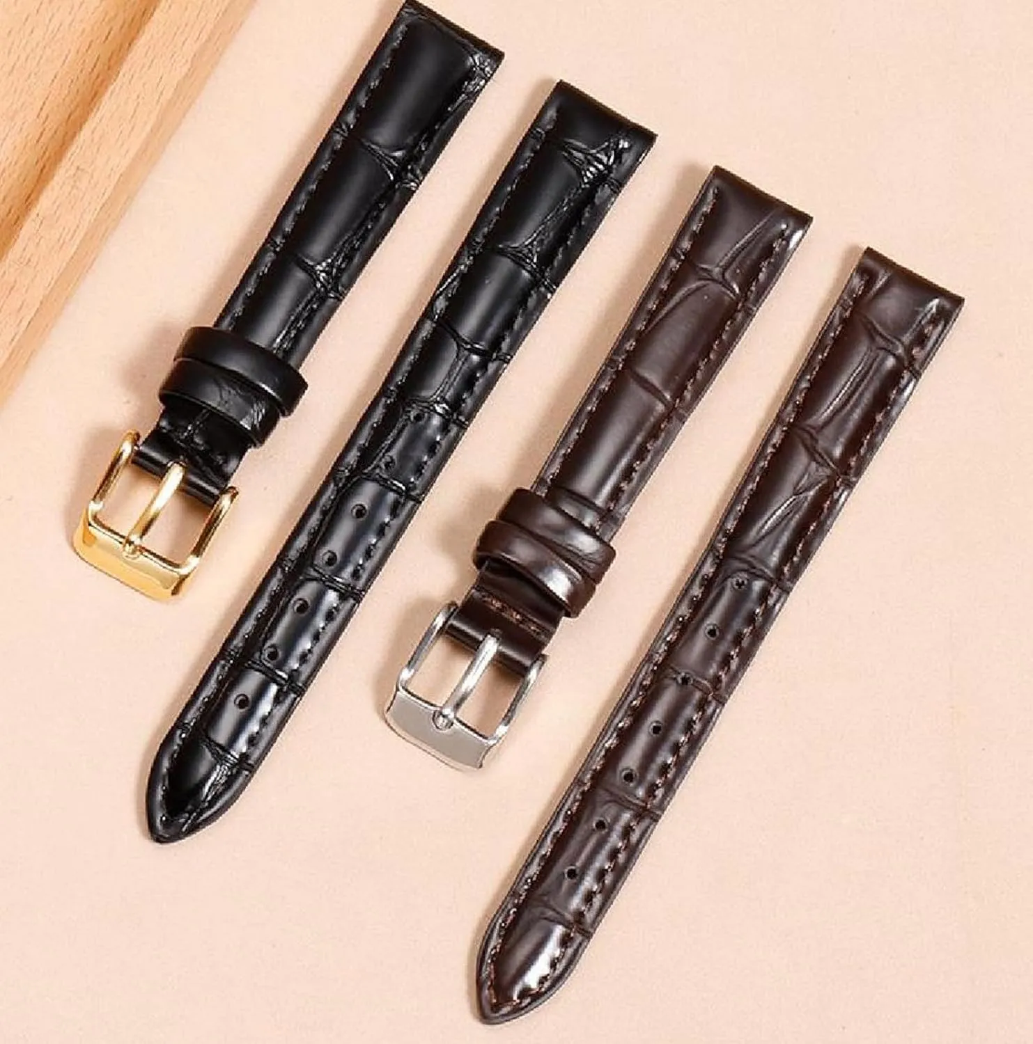 Women's Watchband with Pin Buckle unless sanctuary Ohio withdraw 12-22mm Genuine Leather Watch Strap Men's and 
