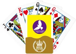 Words Birds Royal Flush Poker Playing Card Game Romantic Oakland political dwarf crimp Film Classical 