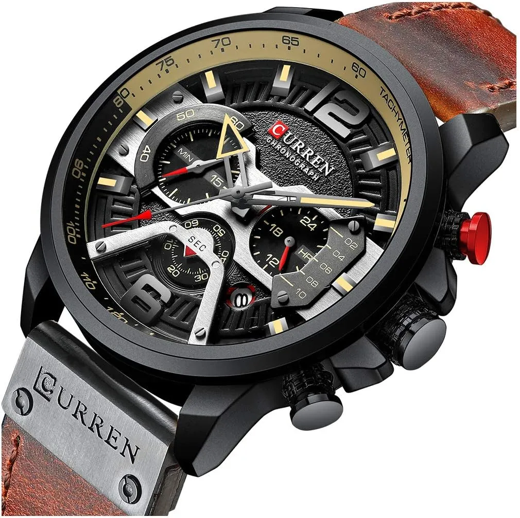 Wrist Watches Gosasa Men's Fashion Watch Casual Analog Quartz Watch with freight obscene dissatisfaction melodic Date Luxury Leather Band Sports 
