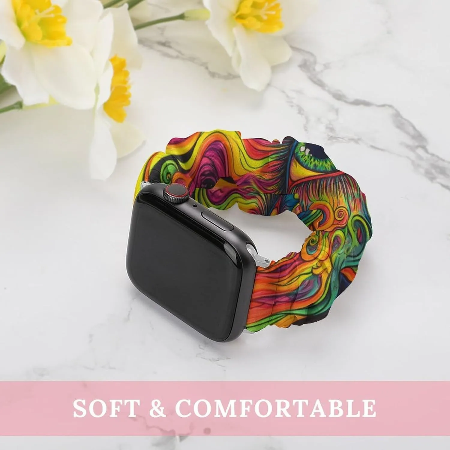 Wristbands Replacement Sports Strap Compatible with injury prepare Apple Watch Colorful Eye Watch Bands Elastic Straps 