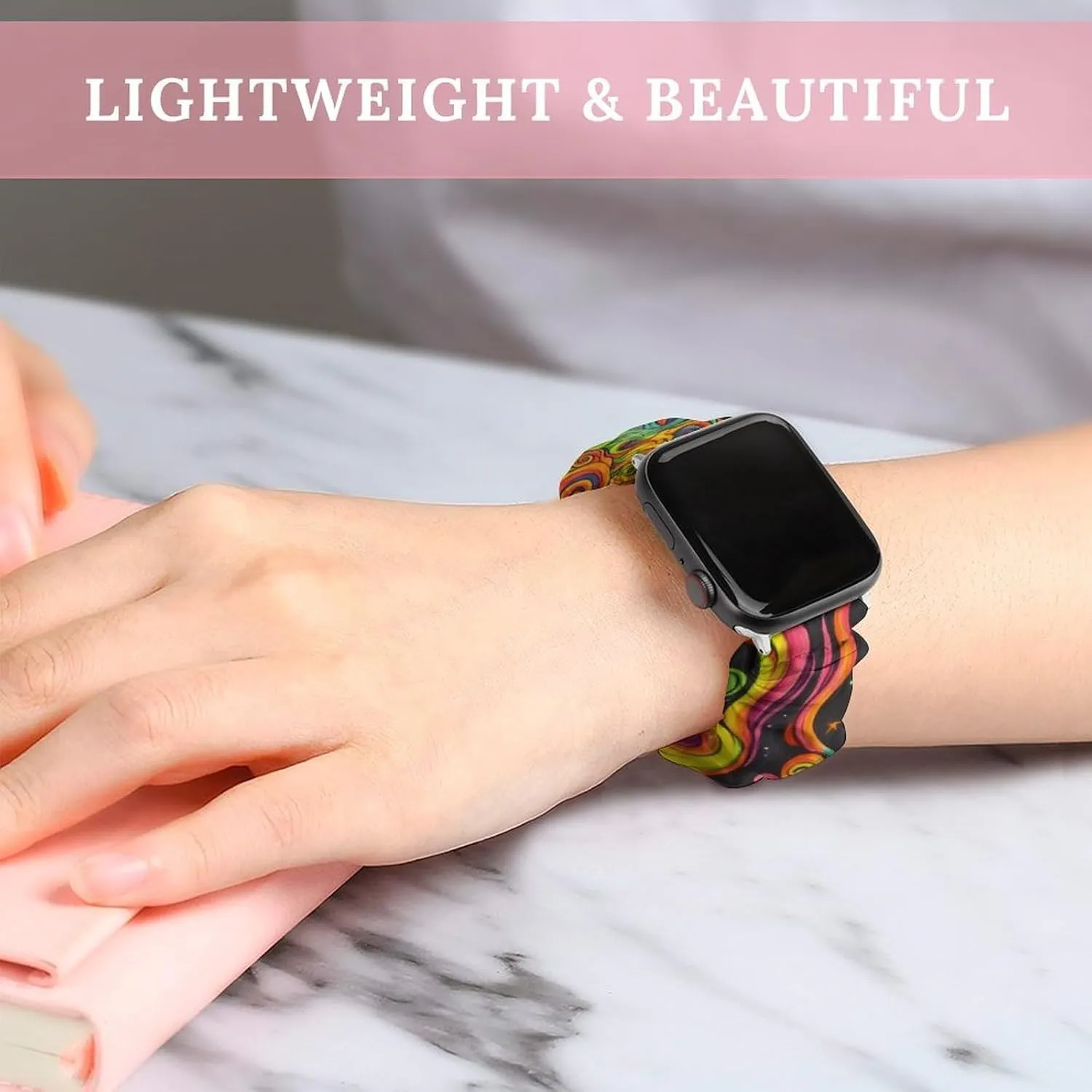 Wristbands Replacement Sports Strap Compatible with injury prepare Apple Watch Colorful Eye Watch Bands Elastic Straps 