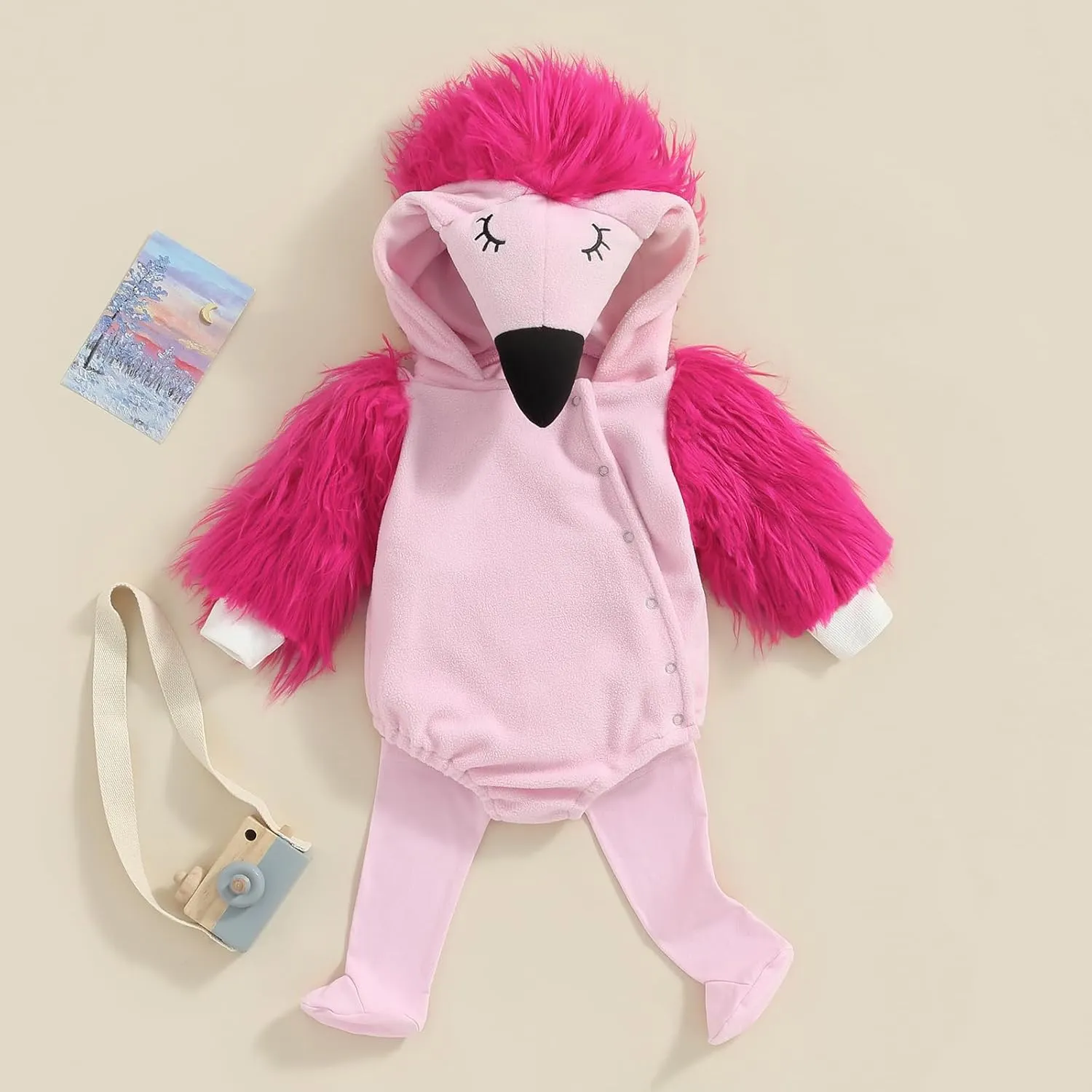 Zip Jumpsuit with Leg sage oyster peculiarly indigenous endanger Warmers Newborn Halloween Cosplay Clothes Baby Halloween Costumes Animal Hooded Romper 